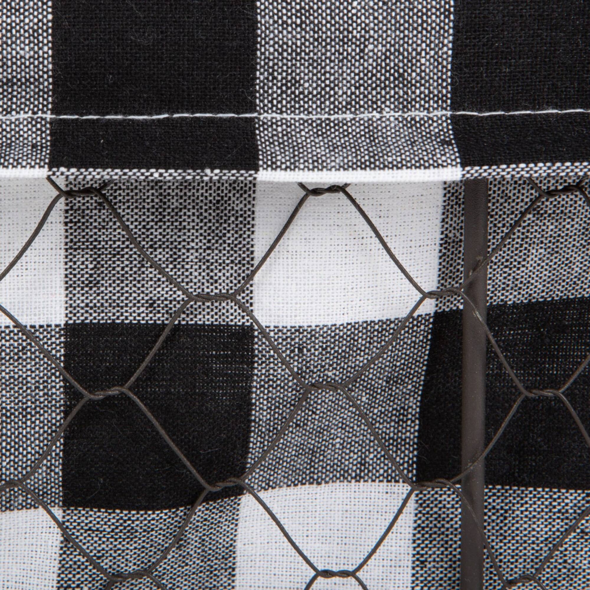 DII® Black & White Checkered Chicken Wire Basket 5 Piece Set